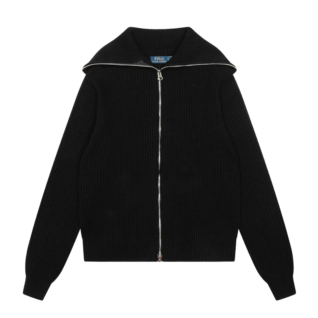 P300 top quality" Style number: DS051# (not off the shelves all year round) [Ralph Lauren large lapel solid color basic full zipper goddess style knitted cardigan] ✅Ralph Lauren Lazy large lapel double zipper classic goddess style knitted new coat ✅Main supplier platform live broadcast Wholesale entity Wholesale entity Replenish when out of stock Not off the shelf ✅ZP quality 1:1 version Scan the code to enter the GF website Counter quality ✅Details and quality are the only one in Guangzhou. Imported quality cotton yarn, focusing on high-end, cost-effective, good quality needless to say. ✅Restore the original version. The maximum size can be worn up to 160 pounds. Loose, comfortable and stress-free. ✅The upper body is simple and easy to put on. A must-have for goddess ootd. Good-looking clothes are never picky. A must-have for goddesses. Recommended for wardrobe. Size: S-XL. Color: black, white, gray, navy.